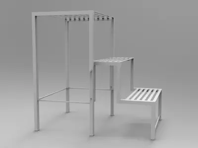 Library Ladder Low-poly 3D model