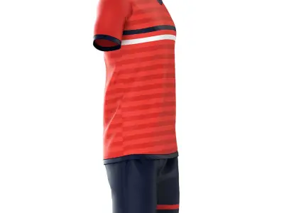 Soccer Full Jersey Set 3D model