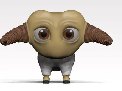 cartoon sheep Low-poly 3D model