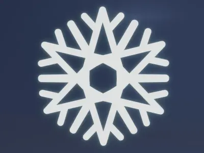 snowflake decoration ornament coaster 3D print model