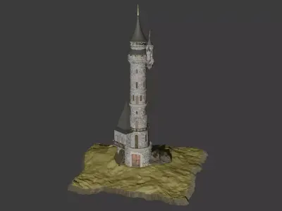 torre fantasia Low-poly 3D model