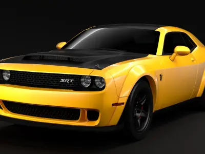 Dodge Challenger SRT Demon Prototype 2018 3D model
