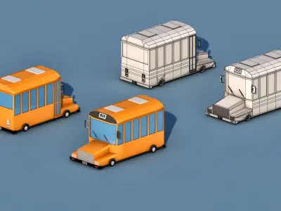 Cartoon City Cars   v1 Low-poly 3D model