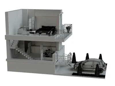  apartment layout 3D model purchase