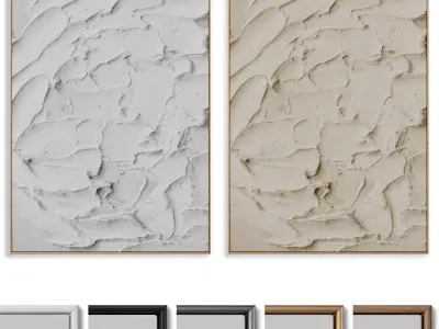 Abstract Painting Frame set 3D model 204