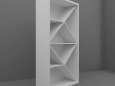 Bookshelf bookcase Free low-poly 3D model