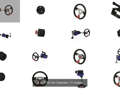 1 to 10 RC Car Collection 3D Model Pack
