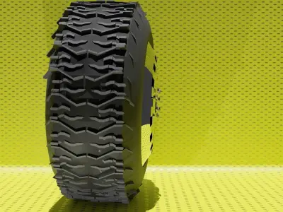POWER TYRE TRUK AND GJK Free 3D model