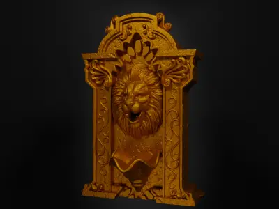 Lion Book Nook - Animal Lion Bookend - Lion Book Prop 3D print model