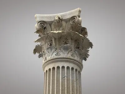 Roman Corinthian column element 3D model