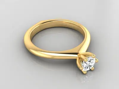 Ring M28 The luxury female ring with gem wedding 3D print model