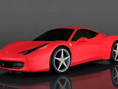 Ferrari 458 Italia Low-poly 3D model