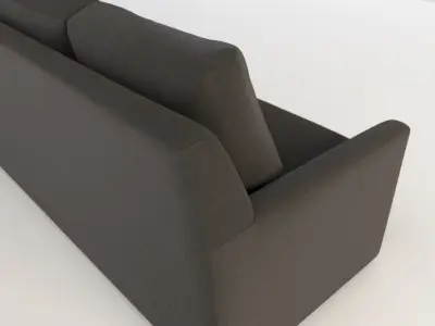 Crate And Barrel Reston Three Seater Sectional Sofa 3D model