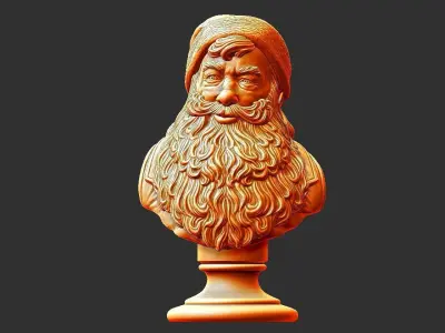 SANTA BUST HEAD  3D print model