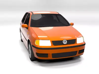 VW POLO 5DOOR LOWPOLY Low-poly 3D model