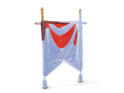 Decorative Hanging Banner with Tassels Model Pack Low-poly 3D model