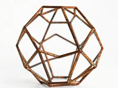 Rustic Geometric Wireframe Model Pack Low-poly 3D model