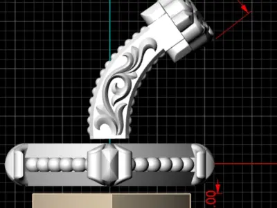 Zodiac signs Cufflinks Fish 3D print model