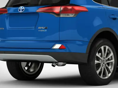 Toyota RAV4 Hybrid 2017 detailed interior 3D model