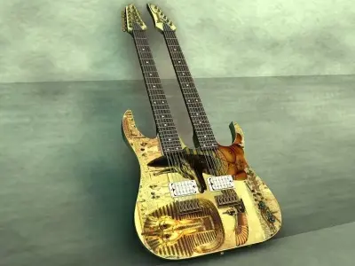 Ibanez Double Neck guitar 3D model