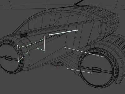 sci-fi city car 3D model