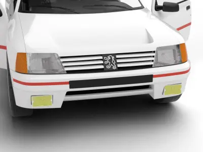 Peugeot 205 Turbo 16 1984 HQ 3d model 3D model