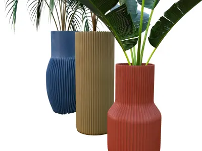 Planter plant in vase 3D model