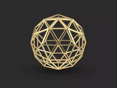 Geodesic Sphere Frame frequency 2 3D model