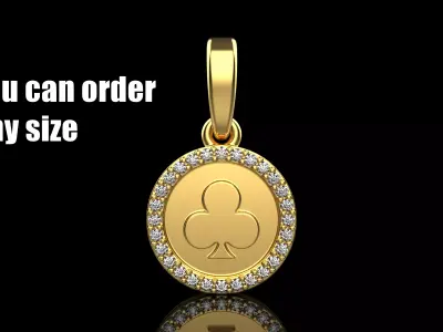 Card Clubs pendant model 610 3D print model