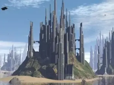 SciFi city topical  Free 3D model