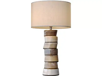 Scandinavian Sculpture Horn Nightstand Table Lamp Rustic Style 3D model