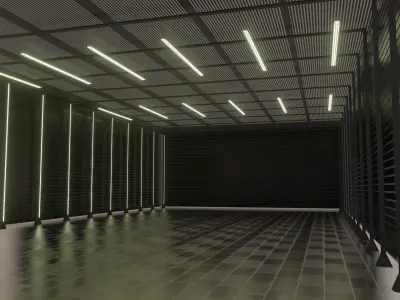 WAREHOUSE interior 3D car studio 3D model