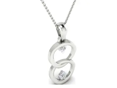 Women pendant 3D print model 12