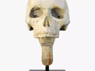 Mummy Skull Low-poly 3D model