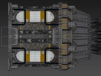 Large Spaceship Fusion Thruster 3D model