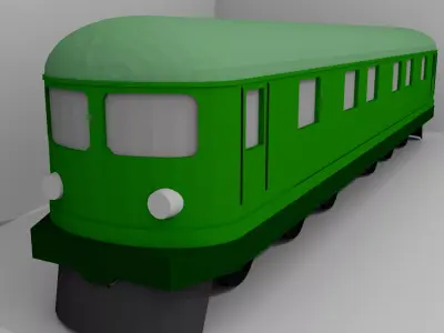 Low Poly Train 03 Low-poly 3D model