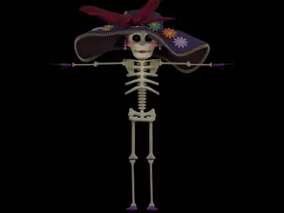 Catrina Mexicana la catrina garbancera 3D MODEL 3D model