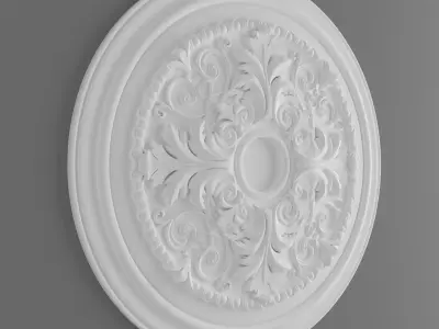 Rosette 3 ceiling medallion 3D model