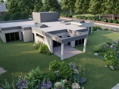 Villa-Casa Scene-Modern Villa 3D model