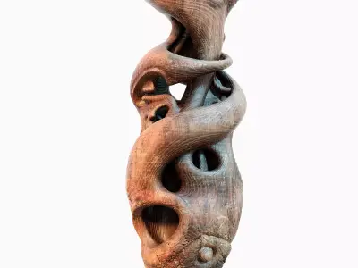 Wooden Vase 3D model