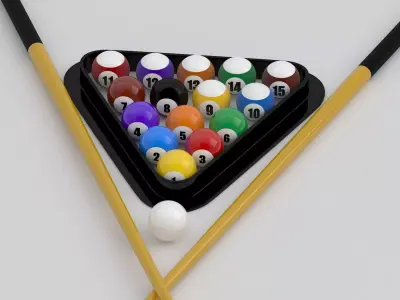 Pool Table Triangle Billiard Triangle 3D model