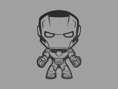Iron Man 01 Wall Silhouette 3D print model