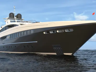 Bliss Motor Mega Yacht for Travel 3D model
