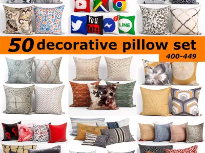 50 Decorative set pillow 400-449 3D model