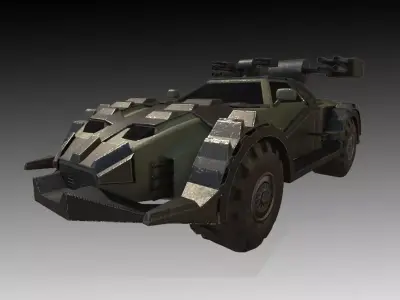 Road Rampage Car 3 Low-poly 3D model