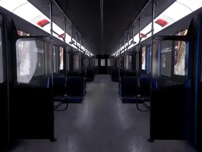 TTC T1 subway car Low-poly 3D model