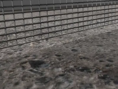 Fence 1 sphere Low-poly 3D model