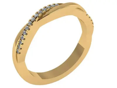 criss cross wedding band   3D print model