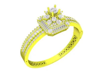 A7169 Luxury Hongkong Diamond Vintage Bangle Bracelets For Women 3D print model