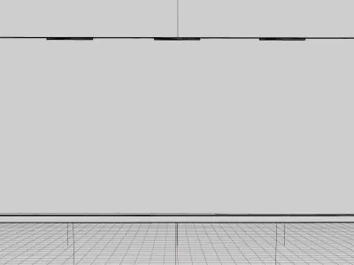 Fabric Wall Panel with elegant etnic green pattern Low-poly 3D model